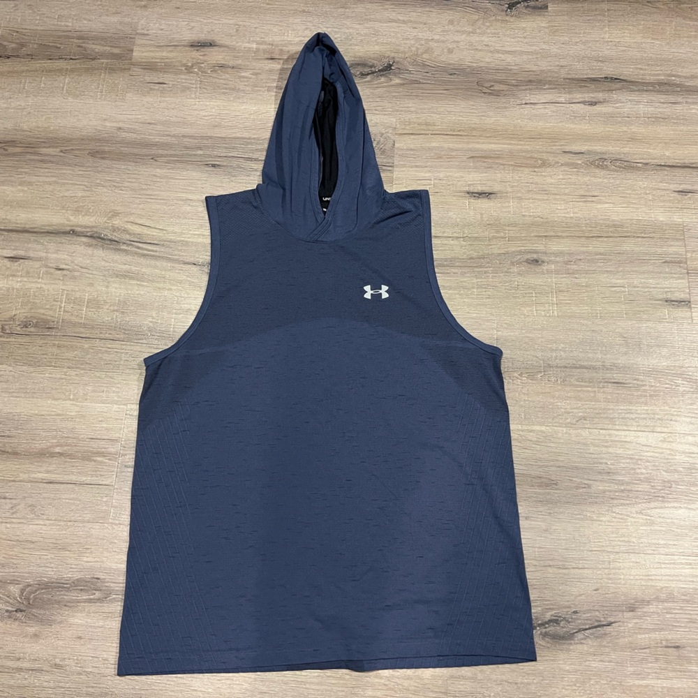 Under Armour Navy Hooded Sleeveless Top
